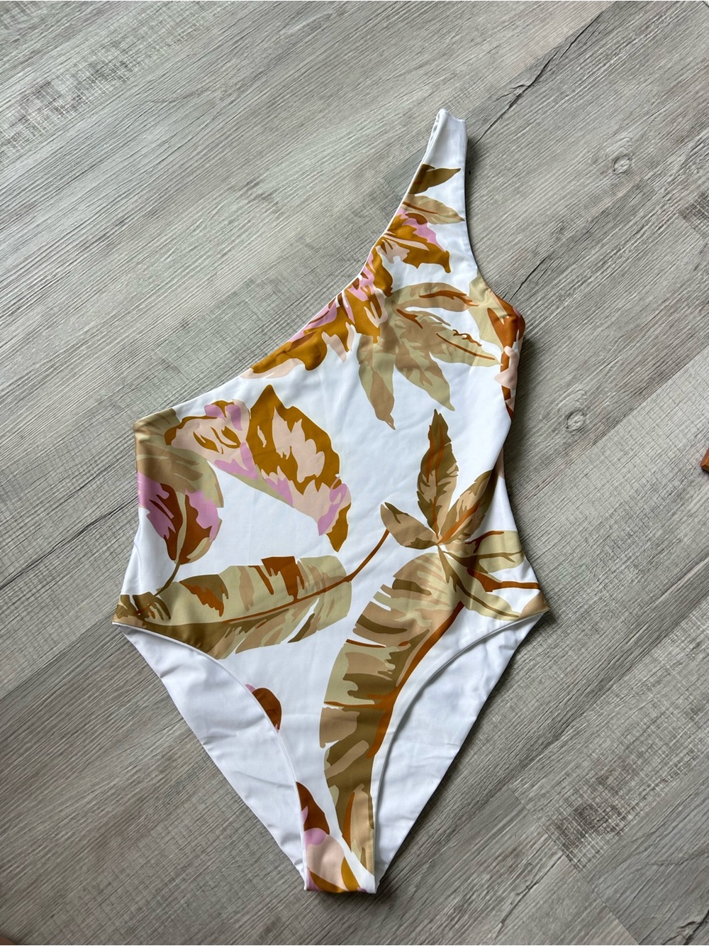 Baiia One-Piece Floral Leaf Swim Suit